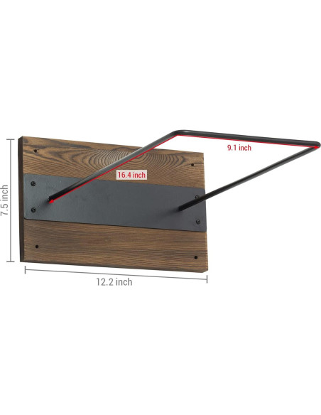 Juego de 2 Soportes de Pared MyGift para Pelotas de Ejercicio Juego de 2 Soportes de Pared MyGift para Pelotas de Ejercicio