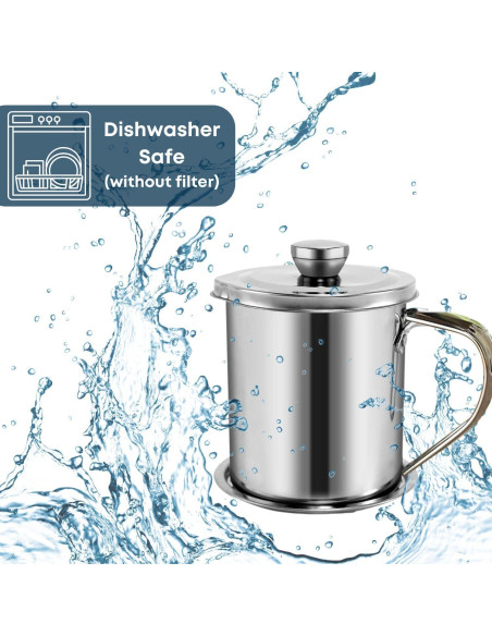 Contenedor de Aceite de Acero Inoxidable Jumbl 1.07L con Filtro Contenedor de Aceite de Acero Inoxidable Jumbl 1.07L con Filtro