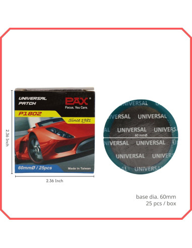 Kit de Parches de Reparación PAX 25 Pcs 60mm para Neumáticos