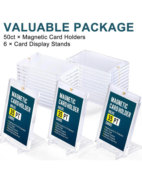 Soporte Magnético para Tarjetas GEAoffice 50pcs 35pt UV Soporte Magnético para Tarjetas GEAoffice 50pcs 35pt UV