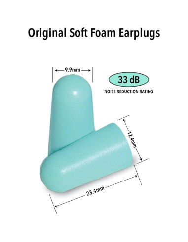 Tapones para oídos Mack de espuma suave - 30 pares, 33dB NRR