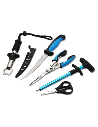 Kit de Herramientas de Pesca JOYOUSLIFE 5 Piezas Acero Inoxidable