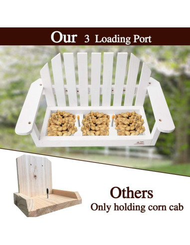 Comedero para Ardillas Solution4Patio Madera Pino 33x13x21 cm