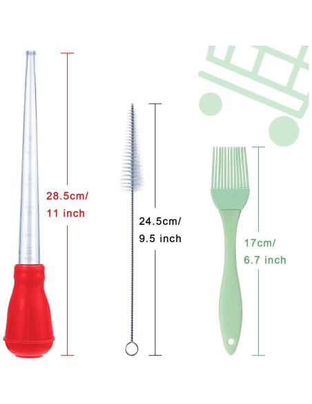 Set de Jeringas para Pavo Boao 7 Piezas con Brocha y Cepillos Set de Jeringas para Pavo Boao 7 Piezas con Brocha y Cepillos