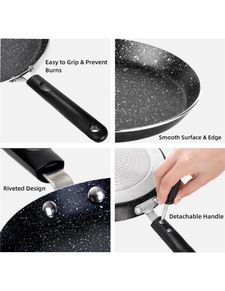 Sartén para Crepes WRINGKIT 25.4 cm Antiadherente con Mango Frío Sartén para Crepes WRINGKIT 25.4 cm Antiadherente con Mango Frío