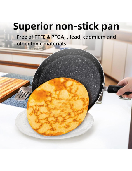 Sartén para Crepes WRINGKIT 25.4 cm Antiadherente con Mango Frío Sartén para Crepes WRINGKIT 25.4 cm Antiadherente con Mango Frío