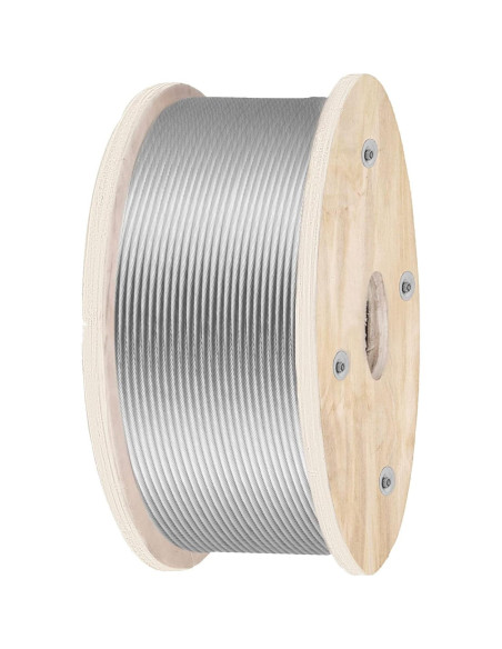Cable de Acero Inoxidable VEVOR 3/16" T316 500ft 4200LBS Cable de Acero Inoxidable VEVOR 3/16" T316 500ft 4200LBS