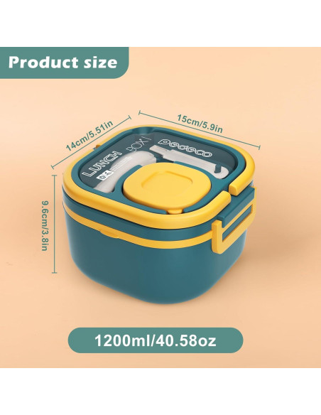 Caja Bento PEDECO Azul 1200 ml Apta Microondas y Lavavajillas Caja Bento PEDECO Azul 1200 ml Apta Microondas y Lavavajillas