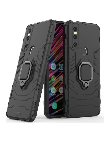Funda Doble Capa LuluMain para VIVO V15, Soporte Magnético Negro Funda Doble Capa LuluMain para VIVO V15, Soporte Magnético Negro