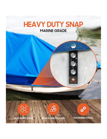 Extensores de Snap HAPDEN para Cubierta de Barco 5 PCS 1-3" Extensores de Snap HAPDEN para Cubierta de Barco 5 PCS 1-3"