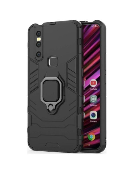 Funda Doble Capa LuluMain para VIVO V15, Soporte Magnético Negro Funda Doble Capa LuluMain para VIVO V15, Soporte Magnético Negro