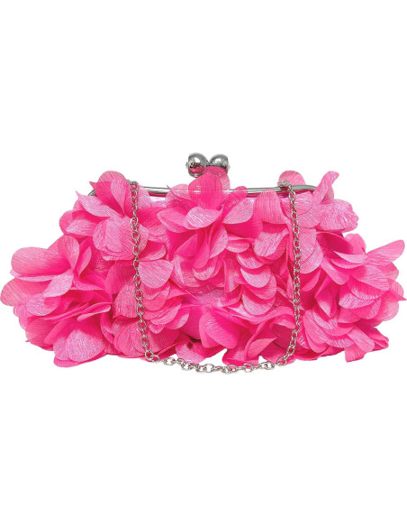 Bolso Clutch Floral Rosa Fucsia para Mujeres - Elegante y Práctico Bolso Clutch Floral Rosa Fucsia para Mujeres - Elegante y Práctico