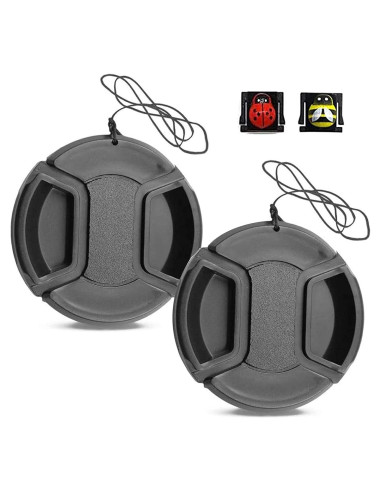 Kit 2 Tapas de Lente 40.5mm + Sujetadores para Cámaras Sony