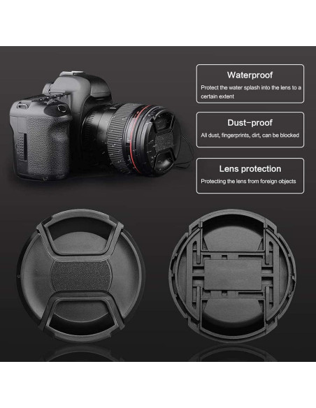 Kit 2 Tapas de Lente 40.5mm + Sujetadores para Cámaras Sony Kit 2 Tapas de Lente 40.5mm + Sujetadores para Cámaras Sony