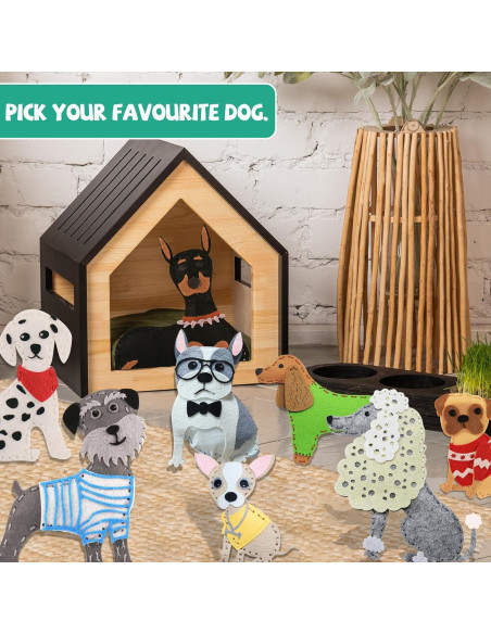 Kit de Costura IROLEHOME para Niños 8 Pcs Animales de Fieltro Kit de Costura IROLEHOME para Niños 8 Pcs Animales de Fieltro