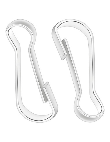 Ganchos de Resorte de Metal Mini Skater 1.6cm Plata 200Pcs
