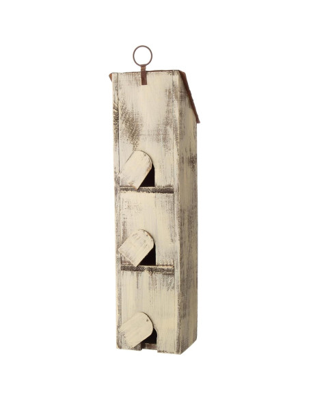 Casa de Aves Colgante Glitzhome 45.72 cm Madera Blanca Jardín Casa de Aves Colgante Glitzhome 45.72 cm Madera Blanca Jardín