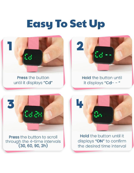 Reloj de Entrenamiento para el Baño V2 Rosa - Resistente al Agua Reloj de Entrenamiento para el Baño V2 Rosa - Resistente al Agua