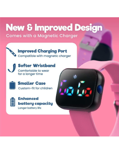 Reloj de Entrenamiento para el Baño V2 Rosa - Resistente al Agua