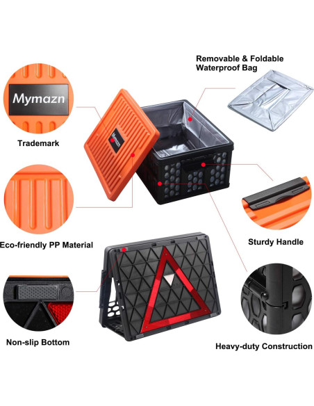 Organizador de Maletero Mymazn Plegable Impermeable 40L Organizador de Maletero Mymazn Plegable Impermeable 40L