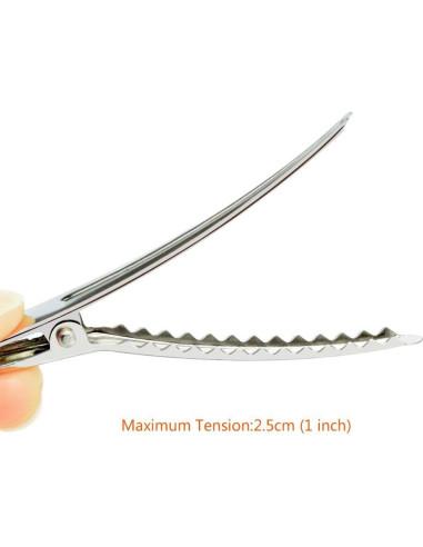 Paquete de 50 Clips de Cabello Marrywindix 6 cm Metal Plateado