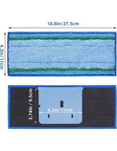 Almohadillas de Mopa iRobot Braava Jet M6 - Paquete de 4 Microfibra