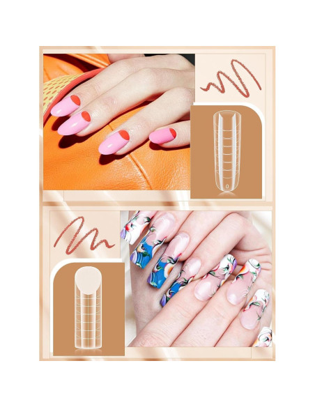 Kit de Uñas Duales EBANKU 288PCS con 76 Etiquetas Adhesivas Kit de Uñas Duales EBANKU 288PCS con 76 Etiquetas Adhesivas