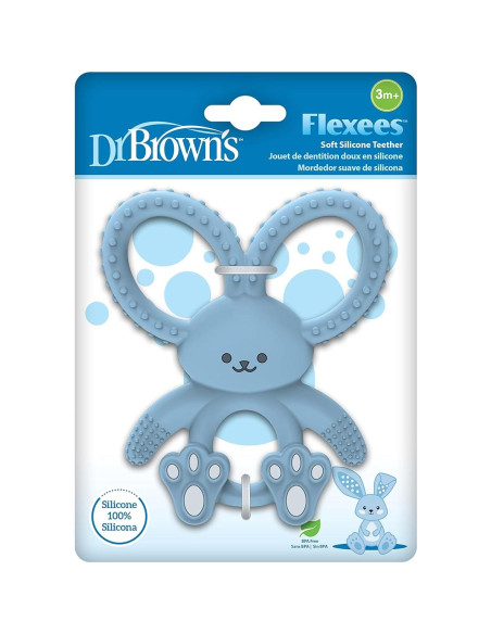 Mordedor Dr. Brown's Flexees Conejito Azul 100% Silicona 3m+ Mordedor Dr. Brown's Flexees Conejito Azul 100% Silicona 3m+