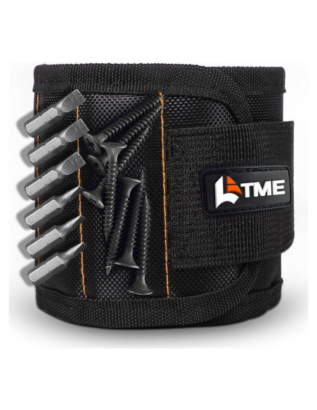 Pulsera Magnética LATME Negra con 15 Imanes para Herramientas Pulsera Magnética LATME Negra con 15 Imanes para Herramientas
