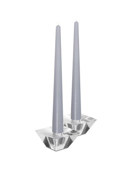 Velas Taper Hyoola 30 cm Gris Plateado Sin Aroma - 12 Unidades Velas Taper Hyoola 30 cm Gris Plateado Sin Aroma - 12 Unidades