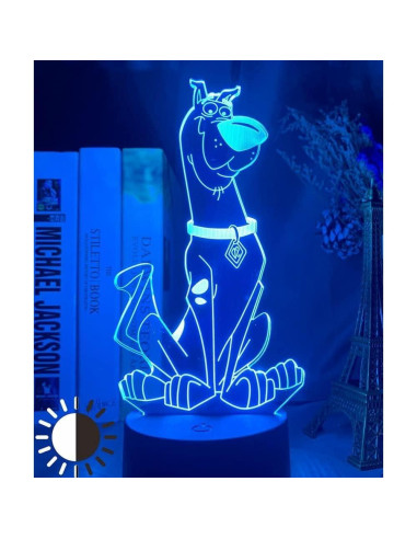 Lámpara Nocturna 3D Perro Cartoon Olwekqx Control APP 7 Colores