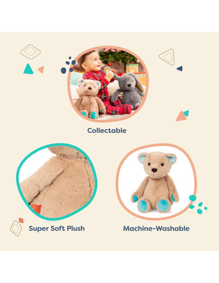 Oso de Peluche B. Toys Mellow-Cara 30 cm Suave y Lavable Oso de Peluche B. Toys Mellow-Cara 30 cm Suave y Lavable