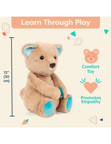 Oso de Peluche B. Toys Mellow-Cara 30 cm Suave y Lavable Oso de Peluche B. Toys Mellow-Cara 30 cm Suave y Lavable