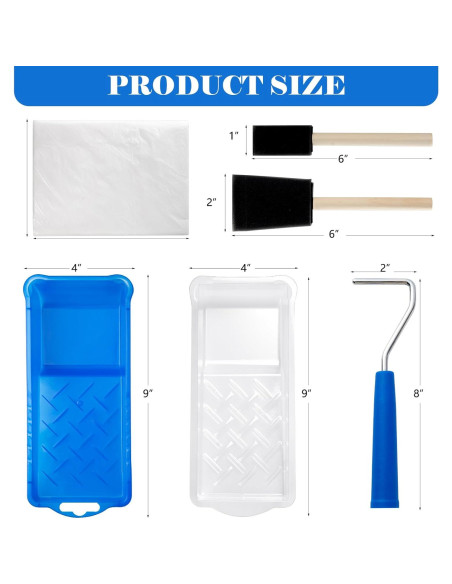 Kit de Rodillos de Pintura Mister Rui 25 Piezas 2" Espuma Kit de Rodillos de Pintura Mister Rui 25 Piezas 2" Espuma