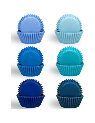 Forros para Cupcakes QIQEE - 300 Cuentas Azul Grado Alimenticio