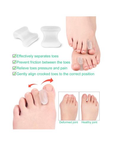 Separadores de dedos de gel Samaya Home - 12 piezas pequeños