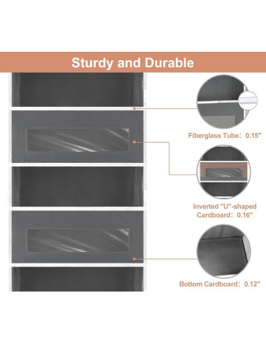 Organizador Colgante XyVoltic 5 Niveles 10 Bolsillos Gris