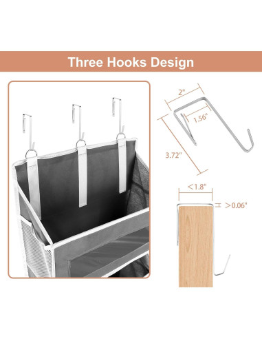 Organizador Colgante XyVoltic 5 Niveles 10 Bolsillos Gris