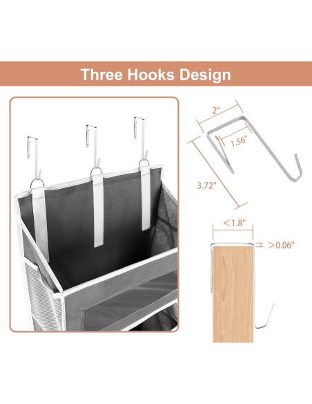Organizador Colgante XyVoltic 5 Niveles 10 Bolsillos Gris Organizador Colgante XyVoltic 5 Niveles 10 Bolsillos Gris