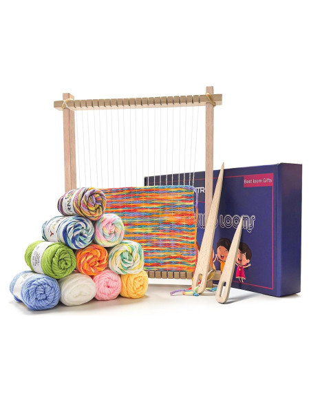 Telar de Tejido LYKTRIX para Niños 28x24 cm - Kit de Manualidades Telar de Tejido LYKTRIX para Niños 28x24 cm - Kit de Manualidades