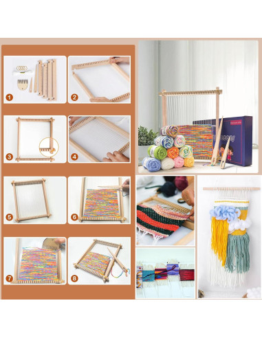 Telar de Tejido LYKTRIX para Niños 28x24 cm - Kit de Manualidades
