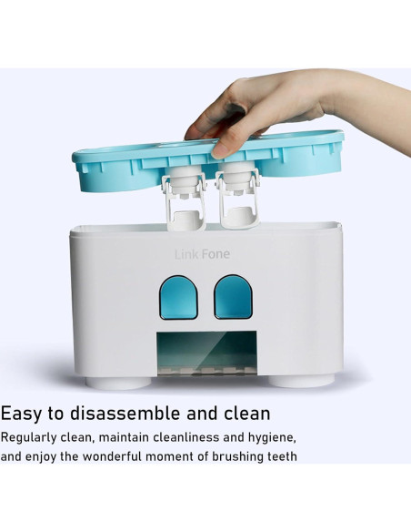 Soporte para Cepillos de Dientes WREWING Montado en Pared Azul Soporte para Cepillos de Dientes WREWING Montado en Pared Azul