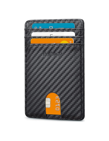 Cartera Slim Buffway para Hombre y Mujer con Bloqueo RFID