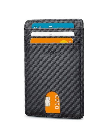 Cartera Slim Buffway para Hombre y Mujer con Bloqueo RFID Cartera Slim Buffway para Hombre y Mujer con Bloqueo RFID