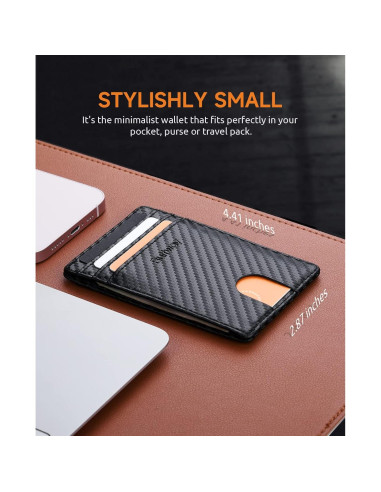 Cartera Slim Buffway para Hombre y Mujer con Bloqueo RFID