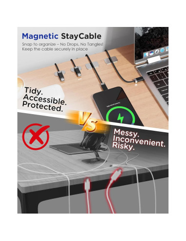 2Pack Cable Magnético USB C a C 1.5m Magtame 60W