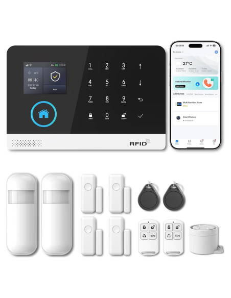 Sistema de Alarma PGST para Hogar Inteligente 12 Piezas Sistema de Alarma PGST para Hogar Inteligente 12 Piezas