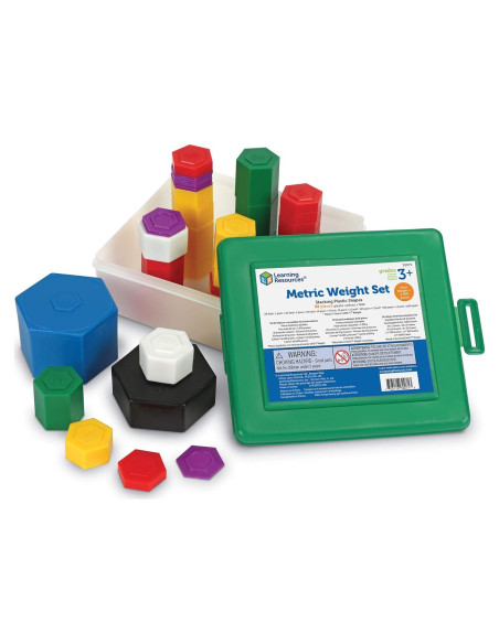 Juego de Pesas Métricas Learning Resources 58 Piezas 1g a 1000g Juego de Pesas Métricas Learning Resources 58 Piezas 1g a 1000g