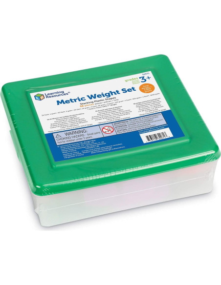Juego de Pesas Métricas Learning Resources 58 Piezas 1g a 1000g Juego de Pesas Métricas Learning Resources 58 Piezas 1g a 1000g