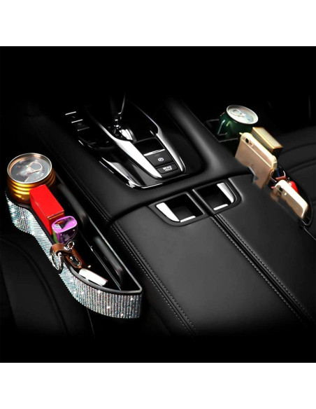 Organizador de Asiento de Coche Bling Bling - 2 Piezas con Cristales Organizador de Asiento de Coche Bling Bling - 2 Piezas con Cristales